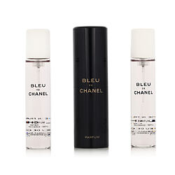 Chanel Bleu de Chanel Parfum Taschenspray nachfüllbar 20 ml + Parfum Nachfüllung 2 x 20 ml (man)