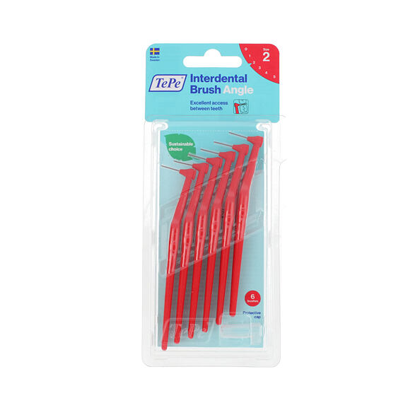 TePe Angle Interdentalbürsten 2 rot (0,5 mm) 6 St.