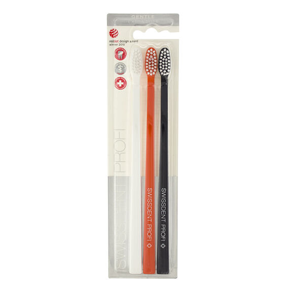 Swissdent Gentle Extra-Soft (schwarz, orange, weiss) 3 St.