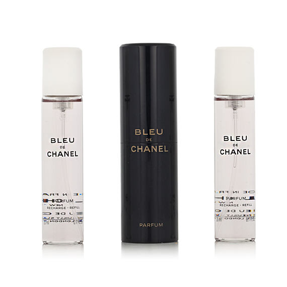 Chanel Bleu de Chanel Parfum Taschenspray nachfüllbar 20 ml + Parfum Nachfüllung 2 x 20 ml (man)